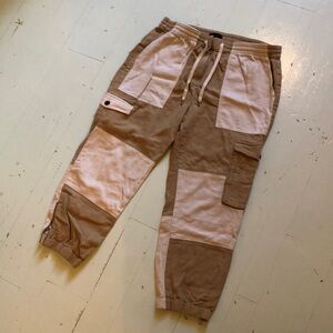J. Crew White and Tan Pants